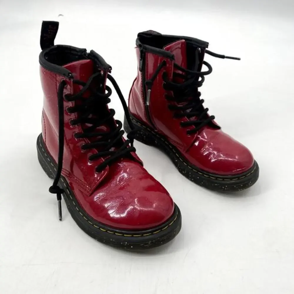 Dr. martens Red Pink‎ Sparkle Girls Boots